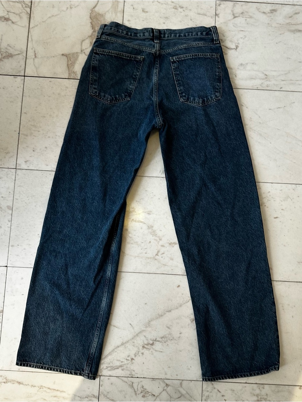 AGOLDE Criss Cross Jeans Size 28 High Rise Straight Leg Asymmetrical Waist Denim - Picture 4 of 7